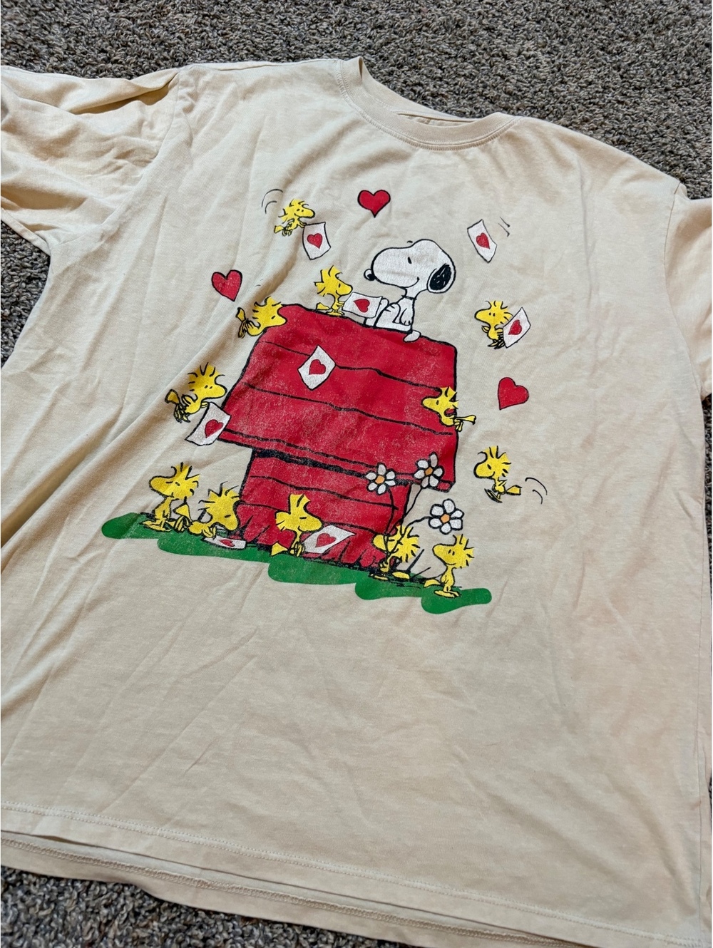 Peanuts Snoopy and Woodstock Graphic T-Shirt XL